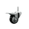 Service Caster 3 Inch Black Polyurethane Wheel Swivel 34 Inch Threaded Stem Caster Total Lock Brake SCC SCC-TSTTL20S314-PPUB-BLK-34212 - alternate 1